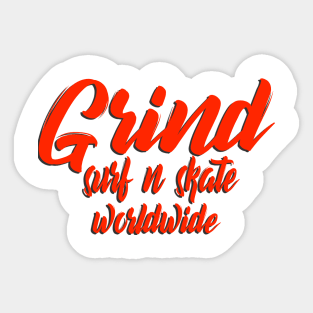 Grind Script Sticker